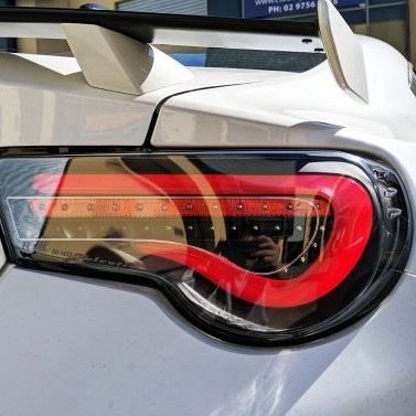 Valenti Black LED Tail Lights For Toyota 86 Ft86 Gt Gts Subaru Brz (Red Bar)