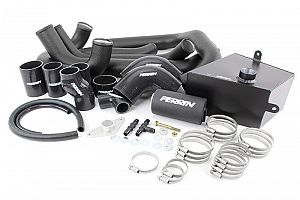 Perrin Front Mount Intercooler Boost Tube Kit Only (STI 15-17) - Black Piping