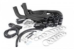 Perrin Front Mount Intercooler Boost Tube Kit Only (WRX 08-14) - Black Piping