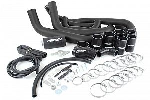 Perrin Front Mount Intercooler Boost Tube Kit Only (WRX/STi 01-07) - Black Piping