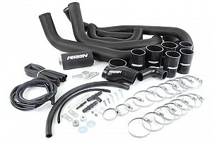 Perrin Front Mount Intercooler Boost Tube Kit Only (STI 08-14) - Black Piping