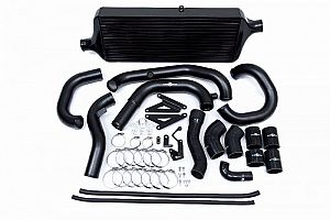 Process West Front Mount Intercooler Kit for Subaru 15-16 VA STI-Black
