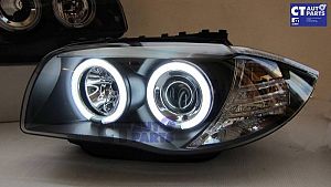 Ccfl Projector Headlight Black Head Lights Angel-Eye For 04-11 Bmw E81 E82 E87 E88
