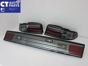 Smoked LED Tail Lights & Smoked Garnish For 93-98 Nissan Silvia S14 200sx
