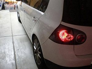 Black LED Altezza Tail Lights For 03-08 Volkswagen Vw Golf V Mk V Tsi/Tdi/GTI/R32