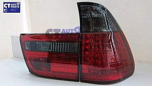 Bmw X5 E53 Smoked Red LED Tail Lights 98-02 Taillight