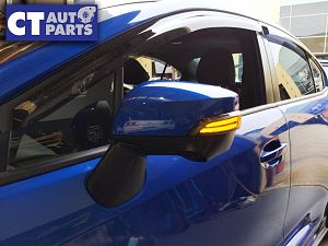 CLEAR MIRROR LED DRL SEQUENTIAL TURN SIGNALS 14-19 SUBARU WRX STI V1
