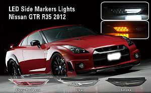 Clear LED Indicator Signal Light DRL For Nissan Skyline Gtr R35 Vq38