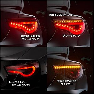 Clear Red LED Tail Lights Toyota 86 Zn6 Gt Gts Subaru Brz Gt86 Coupe Taillight Jdm