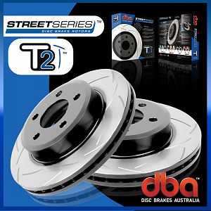 DBA Brake Rotors Slotted T2 Rear Pair Suits BMW 3 Series E46 2000-2007 DBA2856S