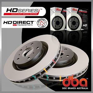 DBA HD Premium Quality Disc Brake Rotors Front Pair DBA42052