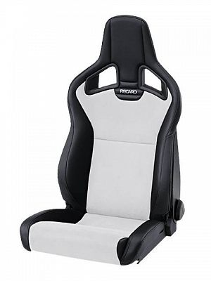 RECARO Cross Sportster CS Seat with Side Airbag and Heating - Ambla leather black/Dinamica suede silver