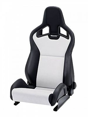 RECARO Sportster CS Seat with Side Airbag and Heating - Ambla leather black/Dinamica suede silver