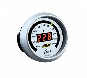 AEM Oil/Water Temp Gauge (100-300F)