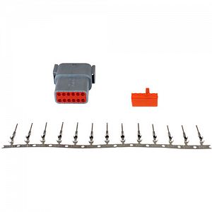 AEM DTM-Style 12-Way Receptacle Connector Kit. Includes Receptacle, Receptacle Wedge Lock & 13 Male Pins